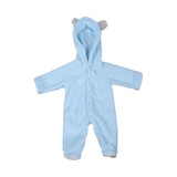 Infant Baby Boys Girls Winter Warm Coral Fleece Hooded Footies Jumpsuit Clothes
