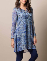 Indigo Silk Tunic