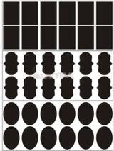 36pcs Waterproof Glass Blackboard Bottle Stickers Labels Home Kitchen Jars Stickers Chalkboard Labels Tags