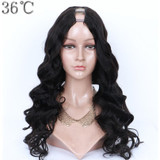 36C Body Wave U Part Human Hair Wig 100% Brazilian Hair Natural Color Middle Openning 1*3 Inches Size Wig for Black Women