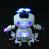 360 Rotating Space Dancing Robot Musical Walk Lighten Electronic Toy Robot Christmas Birthday Gift Toy for Children Kids