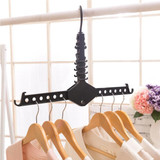 360 Degree Clothes Hanger With Hooks Rotation Space Saving Black Hanger Foldable Plastic Collapsible Magic Closet Organizer