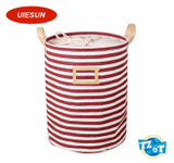 35x45cm Stripe Large Laundry Bag With Cover Cotton Washing Laundry Basket Dirty Clothing Bags Toy Storage Bag UIE640