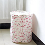 35x45cm Pastoral Laundry Basket With Cover Washing Laundry Bag Hamper Storage Dirty Clothing Bags Fabric Toy Storage Bag Cute