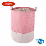 35x45cm Colorful Dot Laundry Bag With Cover Cotton Washing Laundry Basket Dirty Clothing Bags Toy Storage Bag UIE645