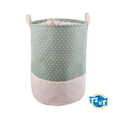 35x45cm Colorful Dot Laundry Bag With Cover Cotton Washing Laundry Basket Dirty Clothing Bags Toy Storage Bag UIE645