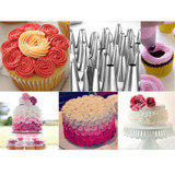 35pcs/Sets Stainless Steel Pastry Tips Icing Piping Nozzles Cupcake Bakery Confectionery Pastry Tools Cake Decorating Tools