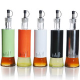 350ml 5 color Kitchen supplies stainless steel glass oiler sauce pot oil bottle seasoning box pot of vinegar oil vinegar bottle