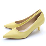 34-43 Woman Shoes Genuine Leather inside Low Heels Women Pumps Stiletto Thin Heel Women's Work shoe Pointed Toe Wedding Shoes