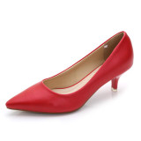 34-43 Woman Shoes Genuine Leather inside Low Heels Women Pumps Stiletto Thin Heel Women's Work shoe Pointed Toe Wedding Shoes