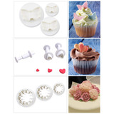 33Pcs/Set Cake Plunger Cutters Tools Decorating Icing Fondant Sugarcraft Icing Mold Plastic Cake Cookie Tools Christmas Flower