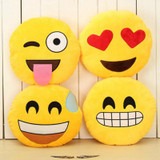 32cm Hot 20 Styles Soft Emoji Smiley Emoticon Round Cushion Pillow Stuffed Plush Toy Doll Christmas what's app emoji Cushion A6