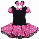 Baby Kids Dress Minnie Mouse Party Fancy Costume Cosplay Girls Ballet Tutu Dress+Ear Headband Girl Polka Dot Clothing Girl Dress