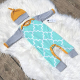 Baby Kids Boy Girl Warm Infant Jumpsuit Bodysuit+Hat Clothes Outfit 2pcs