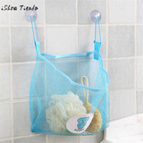 Baby Kids Bath Time Tidy Storage Toy Suction Cup Bag Mesh Bathroom Organiser Net 25x26cm toiletries washcloth cleaning balls