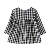 Baby Kid Girls Casual Plaid Dress Long Sleeve Princess Children Clothes