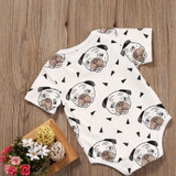 Baby Infant Toddler Newborn Boys Girls Short Sleeve Romper Clothes Outfit Cute Dog Jumpsuit