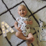 Baby Infant Toddler Newborn Boys Girls Short Sleeve Romper Clothes Outfit Cute Dog Jumpsuit