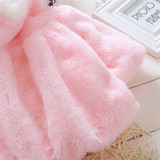 Baby Infant Girls Fur Winter Warm Coat Cloak Jacket Thick Warm Clothes Baby Girl Cute Hooded Long Sleeve Coats Free Shipping