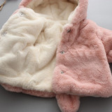 Baby Infant Girls Boys Autumn Winter Hooded Coat Cloak Jacket Thick Warm Clothes Cute Girls Boys Hooded Coat Cloak For kids Ears