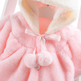 Baby Infant Girls Fur Winter Warm Coat Cloak Jacket Thick Warm Clothes Baby Girl Cute Hooded Long Sleeve Coats