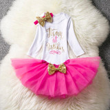 Baby Infant Clothing Dress Toddler Girl 1st Birthday Outfits First Christmas Gift Little Girl Tutu Party Wear Kids Clothes 3pcs