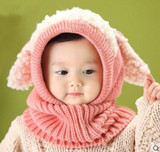 Baby Hats Cute Toddler Crochet Beanie Kids Girls Boys Hats Coif Hood Kintted Woolen Scarves Caps Winter Warm Cap Lamb Fur Hats