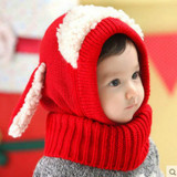 Baby Hats Cute Toddler Crochet Beanie Kids Girls Boys Hats Coif Hood Kintted Woolen Scarves Caps Winter Warm Cap Lamb Fur Hats