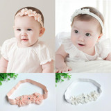 Baby Hair Bows Girls Headwear Retail New Fashion Hair Bands Lace Mix 3 Rose headbands Children Flower Hair Accessories Baby Girl