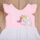 Baby Girls Unicorn Dress Casual Toddler Kids Summer Hoilday Dresses Clothes New