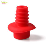 Delidge 2 pcs/set Hat Shape Wine Bottle Stopper Silicone Preservation Red Wine Bottle Stoppers Wine Champagne Stopper