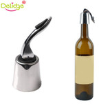 Delidge 1pc Wine Bottle Stopper Vacuum Bottle Stopper Stainless Steel Home Bar Wine Collection Red Wine Champagne Bottle