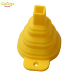 Delidge 1pc Mini Foldable Funnel Random Color Silicone Collapsible Style Funnel Folding Portable Funnels Be Hung Kitchen Tool