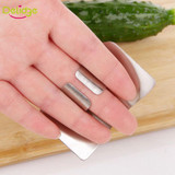 Delidge 1PC Finger Guard Protect Finger Hand Not To Hurt Cut Stainless Steel Hand Protector Knife Cutting Finger Protection Tool