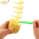 Delidge 1 pc Vegetable Rotate Slicer Plastic Manual Spiral Screw Slicer Potato Carrot Cucumber Vegetables Spiral Cutter