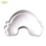 Delidge 1 pc Rainbow Cookie Molds Stainless Steel Cookie Cutter 3D Rainbow Shape Fondant Cake Decorating Bakry Mousse Ring