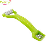 Delidge 1 pc 2 in 1 Vegetable Peeler Plastic+ Stainless Steel Double Used Carrot Potato Peeler Cabbage Cucumber Shredder Slicer