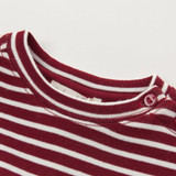DB3984 davebella autumn baby boys red t-shirt kids red striped tops boys tees kids t shirt