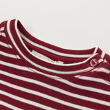 DB3984 davebella autumn baby boys red t-shirt kids red striped tops boys tees kids t shirt