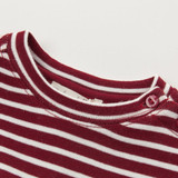 DB3984 davebella autumn baby boys red t-shirt kids red striped tops boys tees kids t shirt