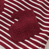 DB3984 davebella autumn baby boys red t-shirt kids red striped tops boys tees kids t shirt