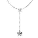 Dazzling Daisies Necklaces and Pendants with Clear CZ 100% 925 Sterling Silver Jewelry For Women Free Shipping 13N034
