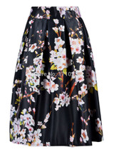 DayLook Chic Summer Style Skirts Womens Elegant Sakura Floral Print High Waist Vintage Tutu Skater Pleated Skirt 5 Colors Saia