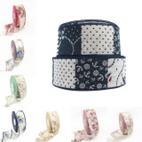 David accessories width:40mm linen ribbon plaid flower ANCHORS 25 yards,DIY handmade materials,25Yc2083
