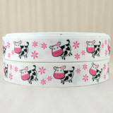 David accessories 7/8 ''22mm cow grosgrain ribbon hairbows printed tape ribbon,5Y14861