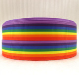 David accessories 7/8"(22mm) rainbow printed polyester grosgrain tape ribbon 5yards, DIY handmade, wedding gift wrap,5Y2015733