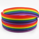 David accessories 7/8"(22mm) rainbow printed polyester grosgrain tape ribbon 5yards, DIY handmade, wedding gift wrap,5Y2015733