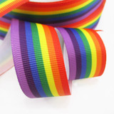 David accessories 7/8"(22mm) rainbow printed polyester grosgrain tape ribbon 5yards, DIY handmade, wedding gift wrap,5Y2015733