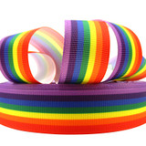 David accessories 7/8"(22mm) rainbow printed polyester grosgrain tape ribbon 5yards, DIY handmade, wedding gift wrap,5Y2015733