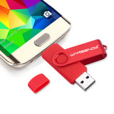 WANSENDA OTG 128GB usb flash drive 64GB 32GB memory stick 16GB 8GB 4GB pen drive usb 2.0 flash pendrives for Android smartphone